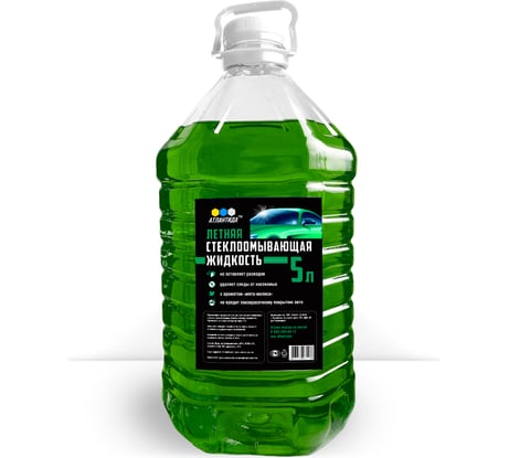 Омыватель стекол мухомойка Атлантида 5л аромат "мята" (зеленый с желтым) SLDM001-5000