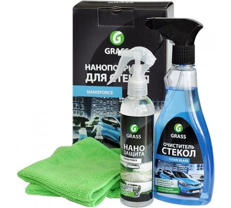 Комплект для нано-покрытия стекол автомобиля Grass NF05
