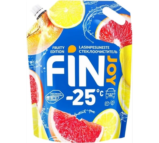 Жидкость в бачок омывателя ХИМИК FIN JOY FRUITY - 25С citrus (цитрус), 3 л X273815411 1