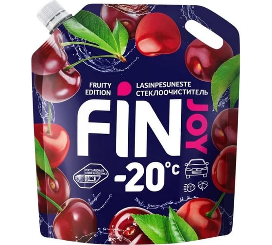 Жидкость в бачок омывателя ХИМИК FIN JOY FRUITY -20 С, cherry (вишня), 4 л X273613411