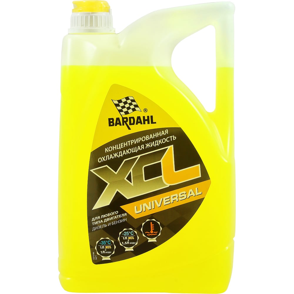 BARDAHL XCL UNIVERSAL G12/G12+ -90C 3x5L (YELLOW) OAT