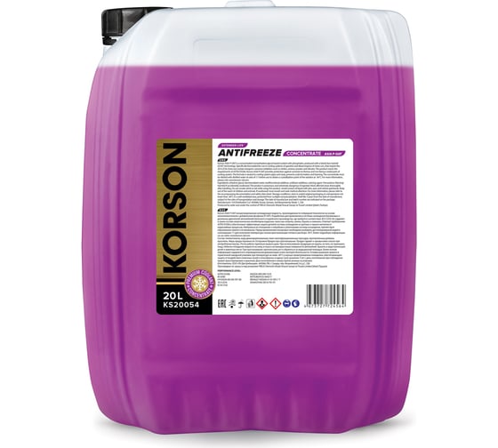 Антифриз KORSON ASIA концентрат, фиолетовый 20 л KS20054