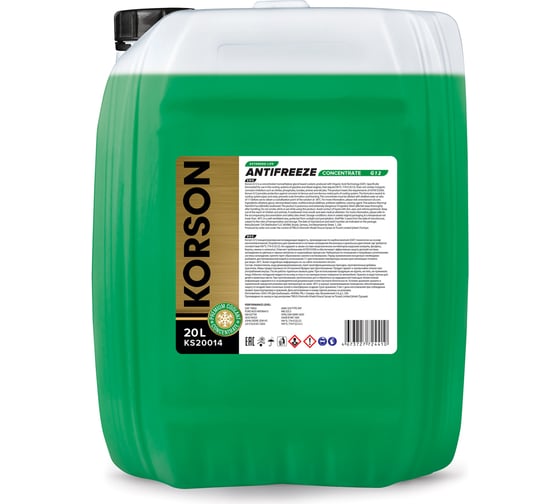 Антифриз KORSON концентрат, G12, зеленый 20 л KS20014 1