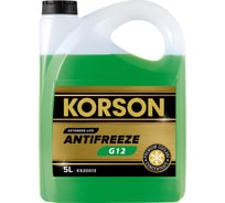 Антифриз KORSON концентрат, G12, зеленый 5 л KS20013