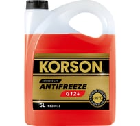 Антифриз KORSON готовый раствор, G12+, -36, красный 5 л KS20073