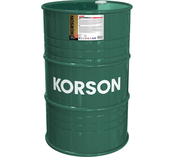 Антифриз KORSON готовый раствор, G12+, -36, красный 200 л KS20076