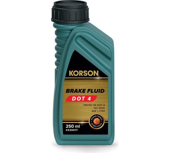 Тормозная жидкость KORSON DOT 4 250 мл KS30017