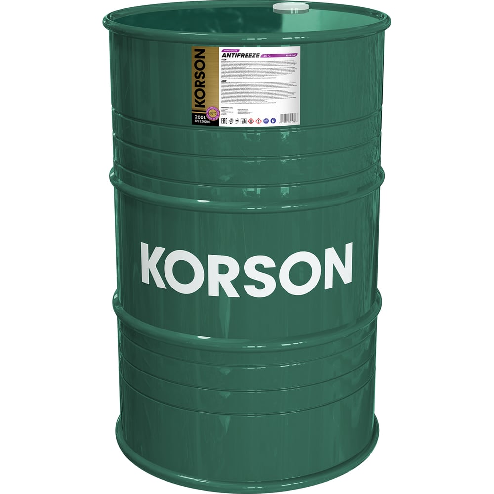 Антифриз KORSON ASIA готовый раствор, -36, фиолетовый, 200 л KS20096 ...