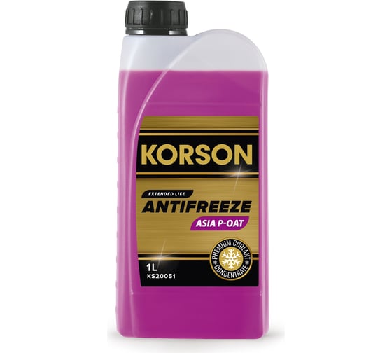 Антифриз KORSON ASIA концентрат, фиолетовый 1 л KS20051