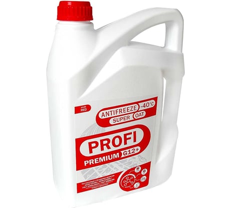 Антифриз PROFI PREMIUM -40 красный G12+, канистра 5 кг 12-40-005