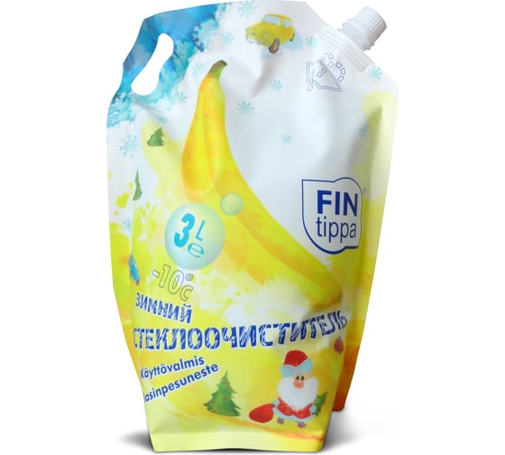 Незамерзающая жидкость FinTippa 02, -10С Ft-10banan3l 3 литра, банан, Дой-пак 1