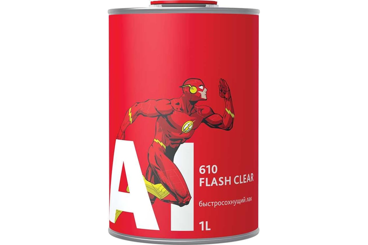 Лак A1 610 Flash Clear быстросохнущий экспресс для авто, в комплекте с  отвердителем 1 л +0.5 л 610FL-1000 - выгодная цена, отзывы, характеристики,  фото - купить в Москве и РФ