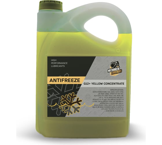 Концентрат охлаждающей жидкости MECHANICAL BROTHERS Mb antifreeze g12+ yellow concentrate 5л 4673725543341 1