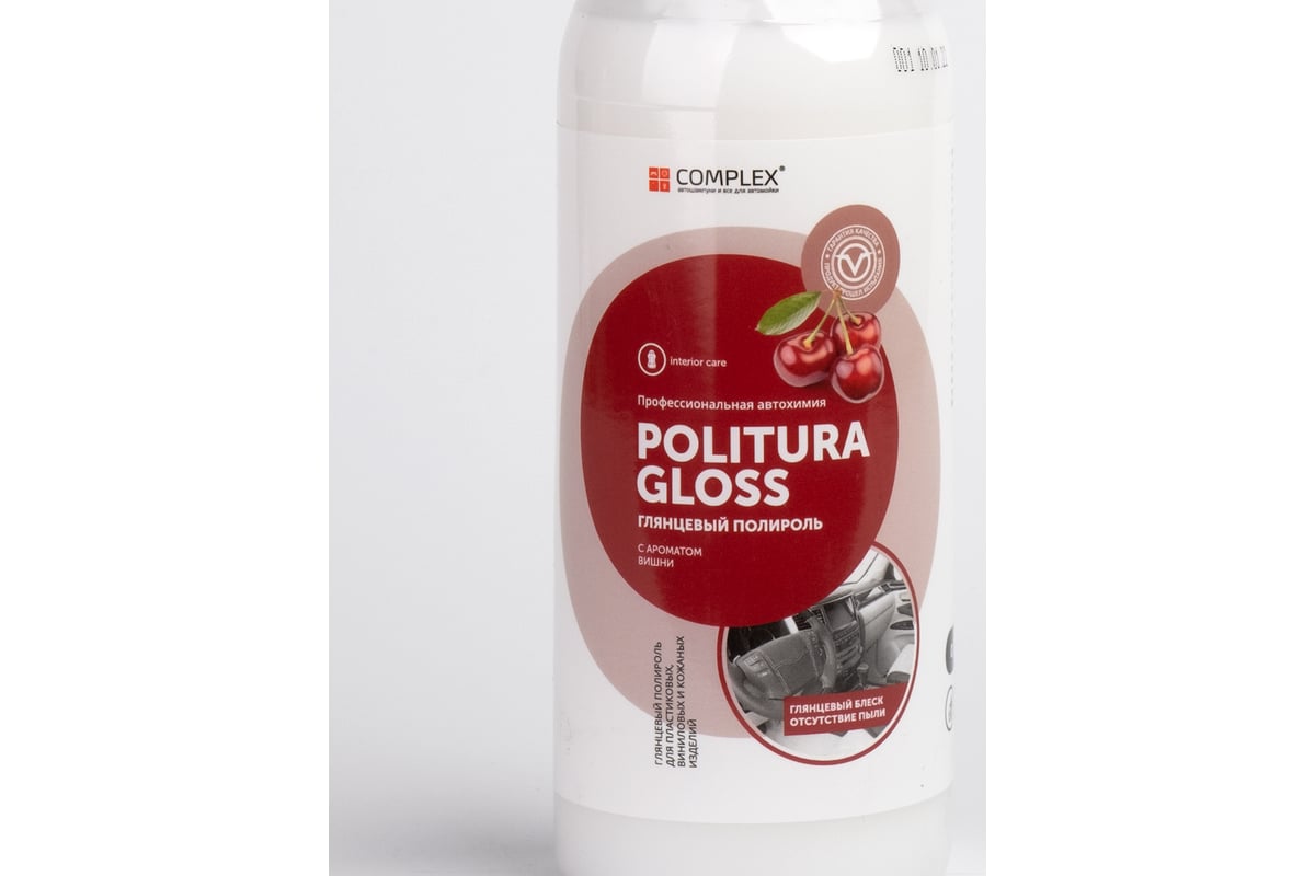 Глянцевый полироль для пластика Complex politura gloss вишня 0,5л ...