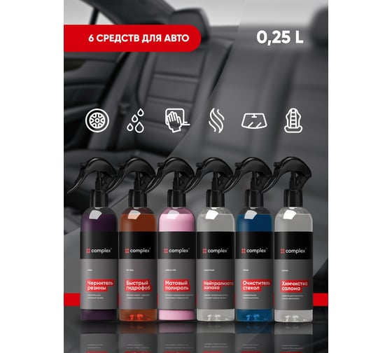Набор автохимии для салона и кузова автомобиля / автокосметичка Complex 1164КС