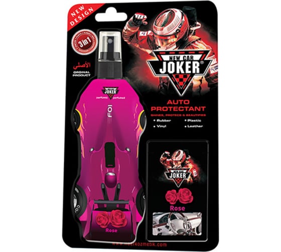 Защитный полироль с губкой Joker New роза 250 мл JK rose-car 1