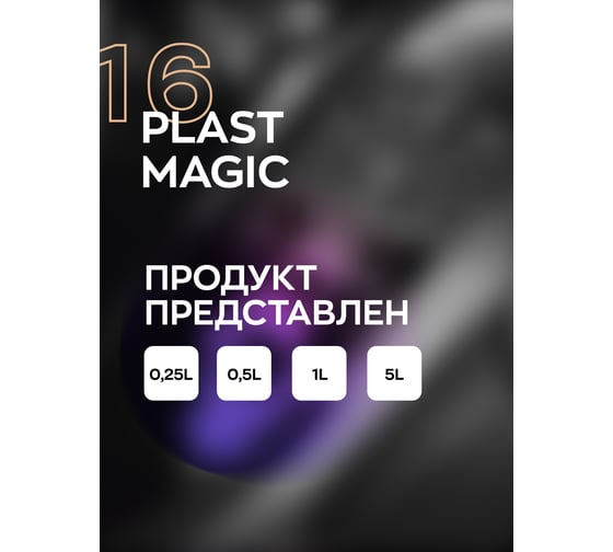 Матовое молочко для пластика автомобиля Smart Open полироль для авто 16 plast magic 0,25л 1516025