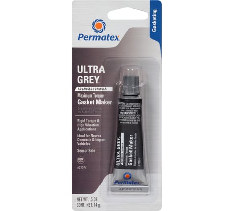 Формирователь прокладок, серый 14 г PERMATEX УЛЬТРА ГРЭЙ 22074