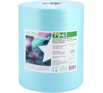 Нетканый протирочный материал Higen S90 turquoise креп., бирюзовый, 300x380мм, 500л.рул 7941