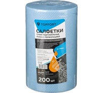 Салфетки Topfort сухие гидрофильные рулон с перфорацией 200 шт/уп 320x300мм 1740664