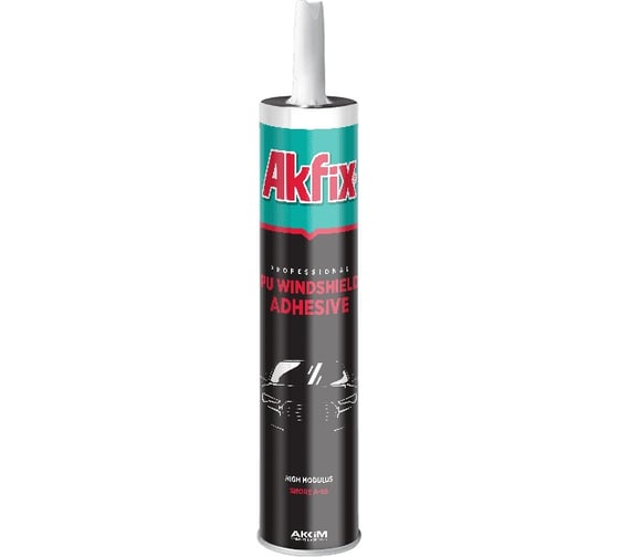 Полиуретановый клей-герметик для вклейки стекол Akfix WINDSHIELD, черный, 300 мл. AA155