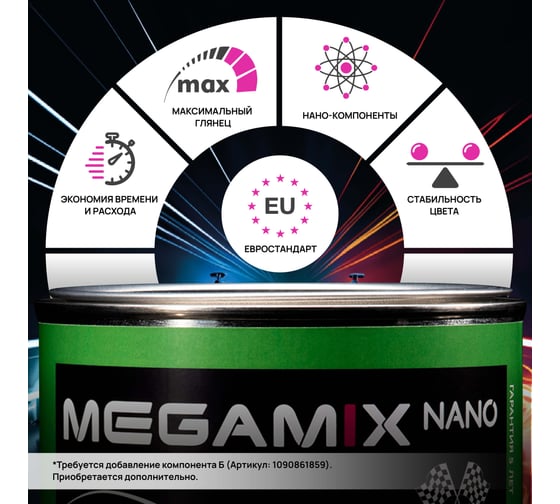 Автоэмаль Megamix АК-1311 балтика 420 840 мл 2000000001081
