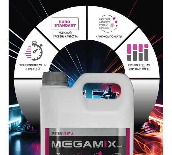 Базовая автоэмаль Megamix Рапсодия 448 2,7 кг 4673755202522