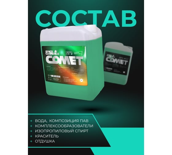 Очиститель стекол и зеркал на спиртовой основе Space Cosmetics Comet 500 мл SC-012-0.5