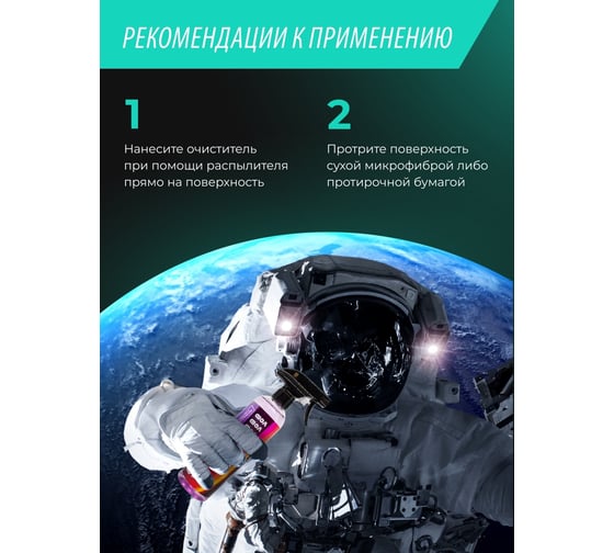 Бесспиртовой очиститель стекол Space Cosmetics Void 500 мл SV-013-0.5