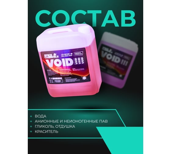 Бесспиртовой очиститель стекол Space Cosmetics Void 500 мл SV-013-0.5