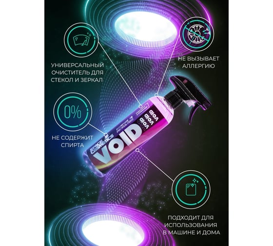 Бесспиртовой очиститель стекол Space Cosmetics Void 5 л SV-013-5