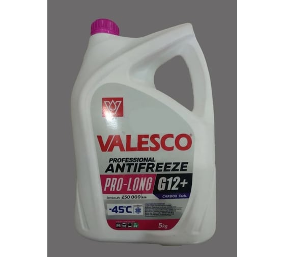 Антифриз VALESCO PRO-LONG G12+, -45`C, 5 кг 489087h
