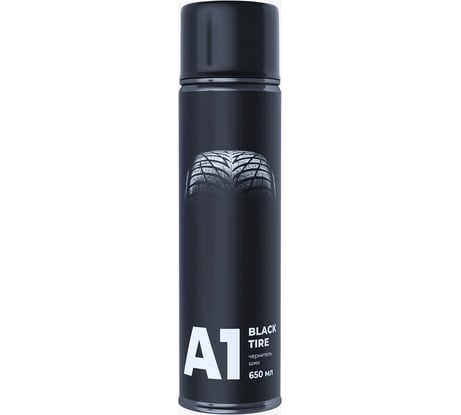 Чернитель шин в аэрозоли A1 Black tire 650 мл BT-0650