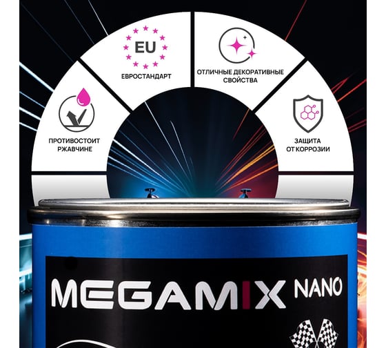 Автоэмаль Megamix МЛ-1110 кипарис 564, 0.8 кг 2000000002149