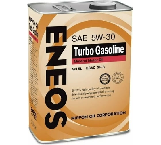 Моторное масло ENEOS Turbo Gasoline SL Минерал 5W30, 4л 1000154