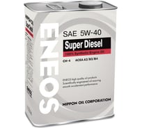 Моторное масло ENEOS Super Diesel CH-4, синтетика, 5W40, 0.94 л oil1335