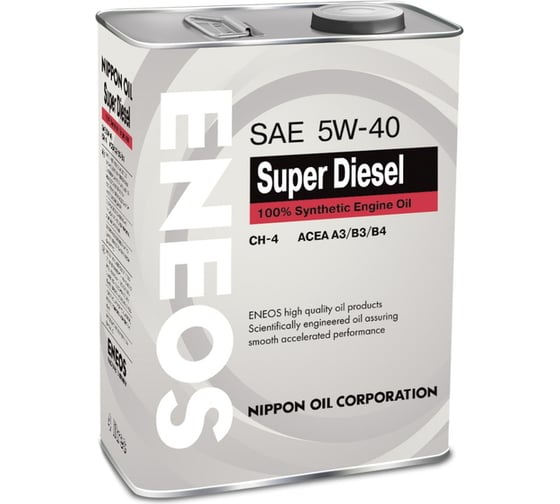 Моторное масло ENEOS Super Diesel CH-4, синтетика, 5W40, 0.94 л oil1335