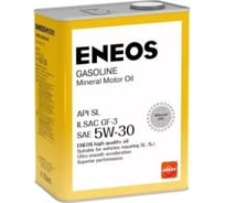 Моторное масло ENEOS Gasoline минеральное, 5W-30, SL, 1 л oil5068