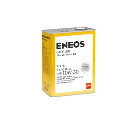 Моторное масло ENEOS Gasoline минеральное, 10W-30, SL, 4 л oil5072