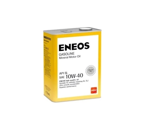 Моторное масло ENEOS Gasoline минеральное, 10W-40, SL, 4 л oil5065