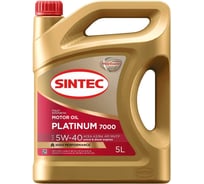 Моторное масло Sintec platinum 7000 5w-40 a3/b4 sn/cf 5л 600296
