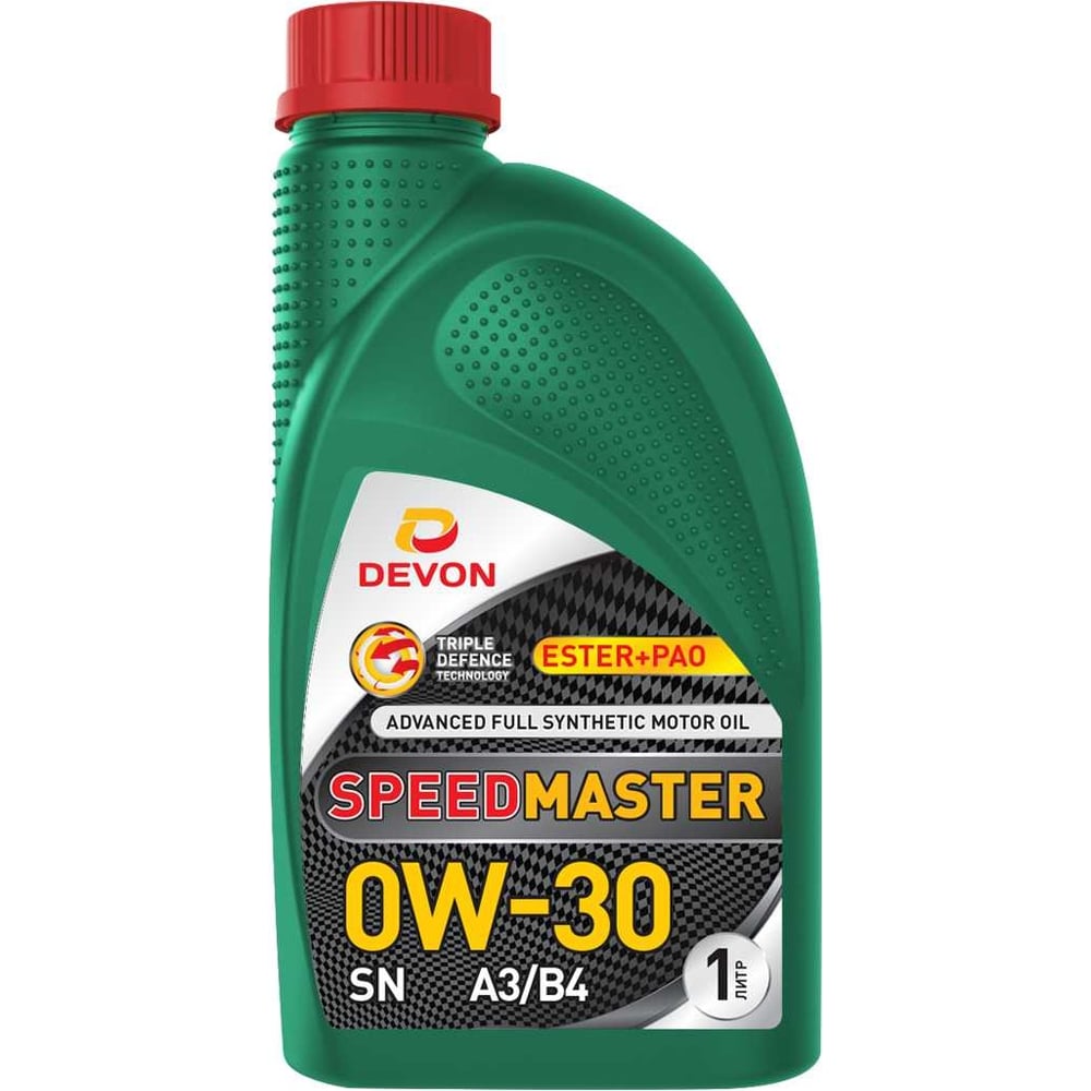 Моторное масло Devon Девон Speed Master SAE 0W-30, SN, A3/B4, канистра ...