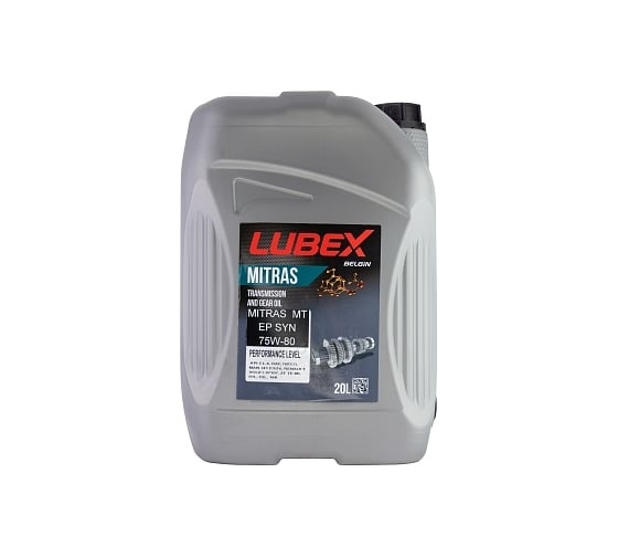 Трансмиссионное масло Lubex MITRAS MT EP SYN синтетическое, 75W-80, GL-4, 20 л L020-0900-0020 1