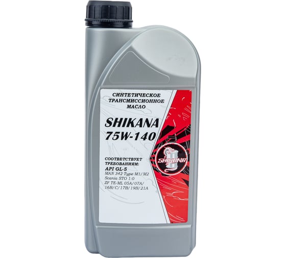 Cинтетическое трансмиссионное масло SHIKANA tn sae 75w140 gl-5 1л 78706