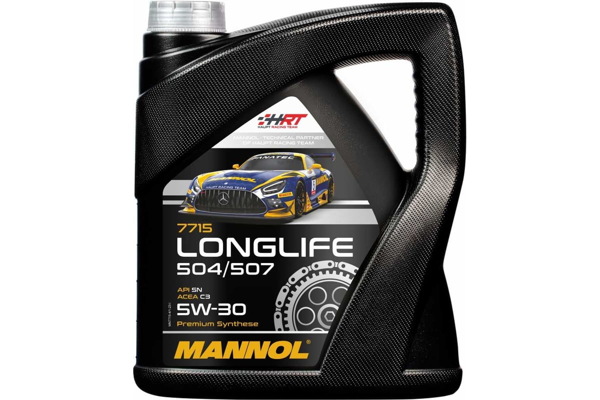 Моторное масло MANNOL LONGLIFE 504/507 5W30, 4 л, синтетическое 5W-30 77154  - выгодная цена, отзывы, характеристики, фото - купить в Москве и РФ