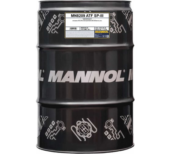 Трансмиссионная жидкость MANNOL ATF SP-III, 60 л, синтетическая 3034