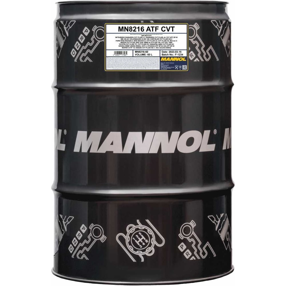 Трансмиссионное масло MANNOL ATF CVT 60 л, синтетическое 821660 ...