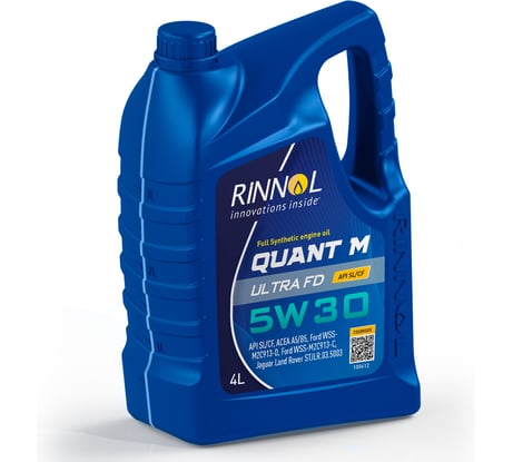 Моторное масло RINNOL QUANT М ULTRA FD синтетическое, 5W-30, 4 л 100612