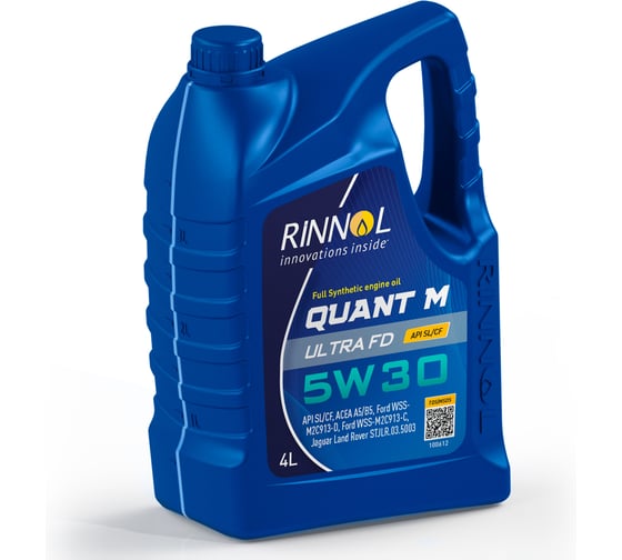 Моторное масло RINNOL QUANT М ULTRA FD синтетическое, 5W-30, 4 л 100612 1