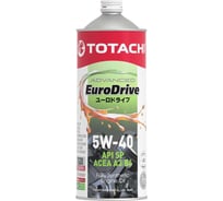 Синтетическое моторное масло TOTACHI EURODRIVE Fully Synthetic 5W-40 API SP, ACEA A3/B4, 1 л E6301